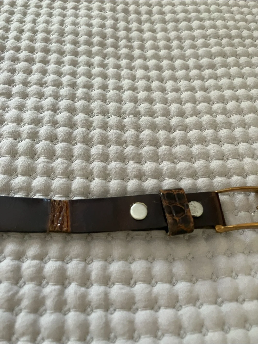 VTG Braided Brown Women's Belt with Gold-Tone Buckle